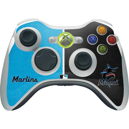 MLB Miami Marlins Split Xbox 360 Wireless Controller Skin