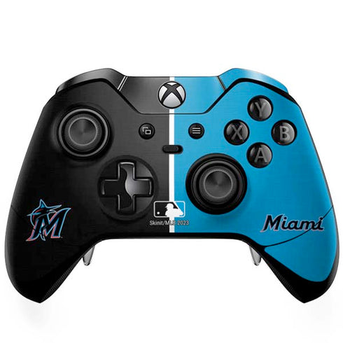 MLB Miami Marlins Split Xbox One Elite Controller Skin