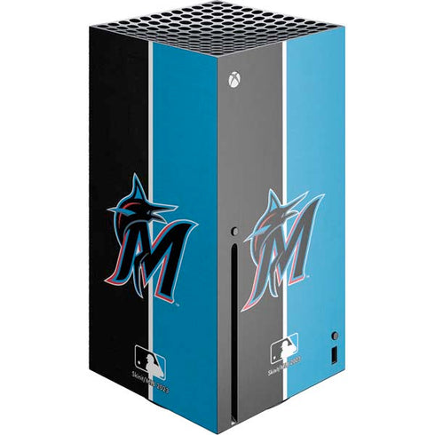 MLB Miami Marlins Split Xbox Series X Console Skin