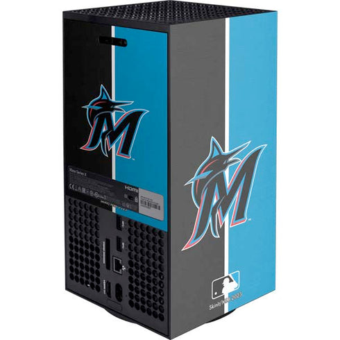 MLB Miami Marlins Split Xbox Series X Console Skin