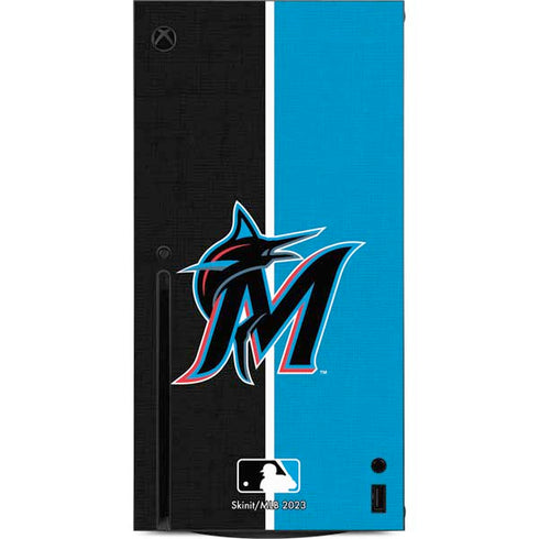 MLB Miami Marlins Split Xbox Series X Console Skin