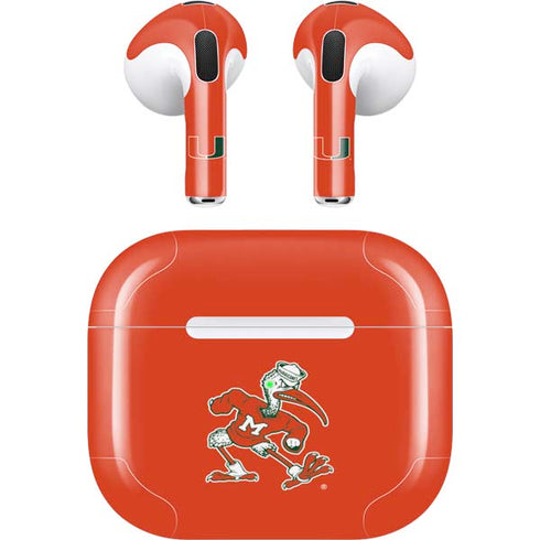 University of Miami Sebastian Mascot Apple AirPods (3rd Gen 2021) Skin