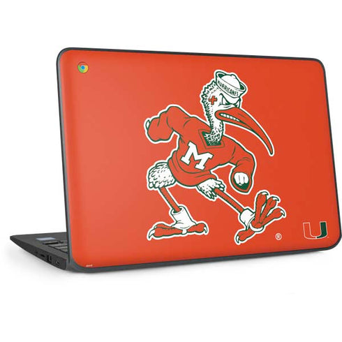 University of Miami Sebastian Mascot HP Chromebook Skin