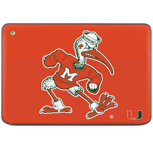 University of Miami Sebastian Mascot HP Chromebook Skin