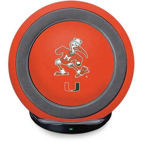 University of Miami Sebastian Mascot Fast Charge Wireless Charging Stand Skin
