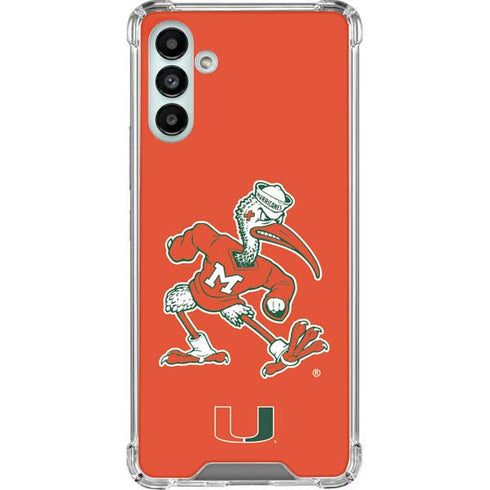 University of Miami Sebastian Mascot Galaxy A13 5G Clear Case