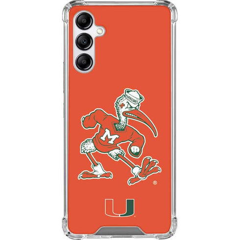 University of Miami Sebastian Mascot Galaxy A14 5G Clear Case