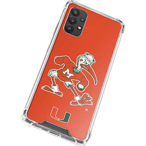 University of Miami Sebastian Mascot Galaxy A32 5G Clear Case