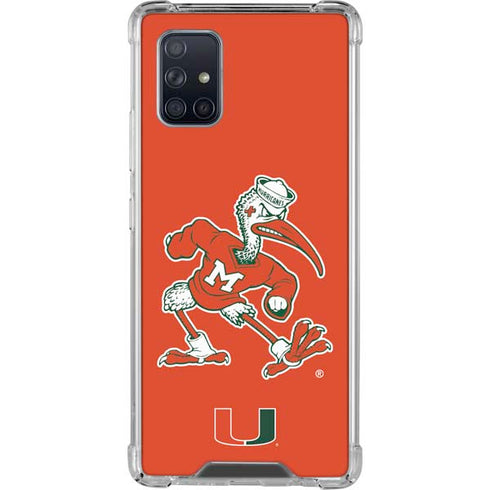 University of Miami Sebastian Mascot Galaxy A71 5G Clear Case