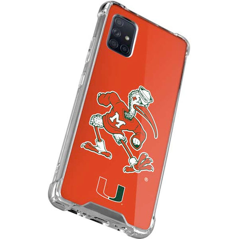 University of Miami Sebastian Mascot Galaxy A71 5G Clear Case