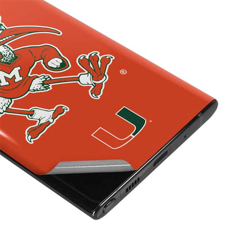 University of Miami Sebastian Mascot Galaxy Note 10 Plus Skin