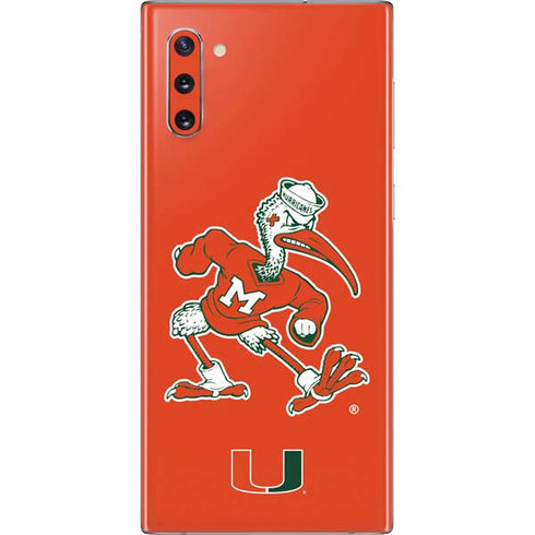 University of Miami Sebastian Mascot Galaxy Note 10 Skin