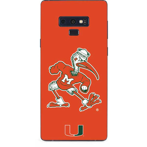University of Miami Sebastian Mascot Galaxy Note 9 Skin