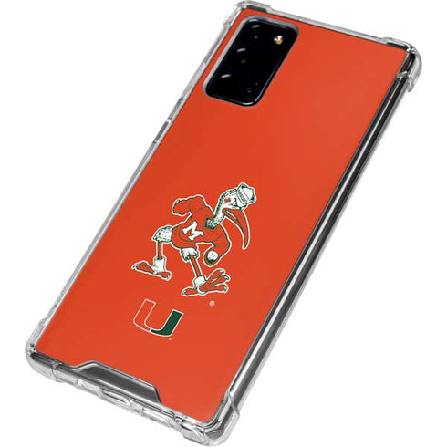 University of Miami Sebastian Mascot Galaxy Note20 5G Clear Case