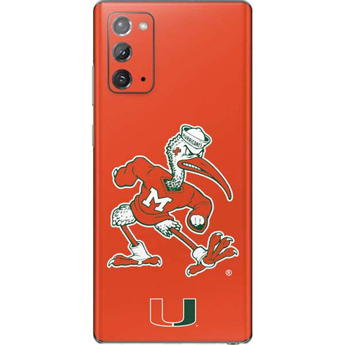 University of Miami Sebastian Mascot Galaxy Note20 5G Skin