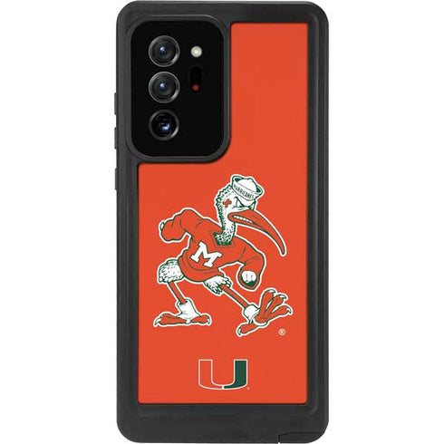 University of Miami Sebastian Mascot Galaxy Note20 Ultra 5G Waterproof Case