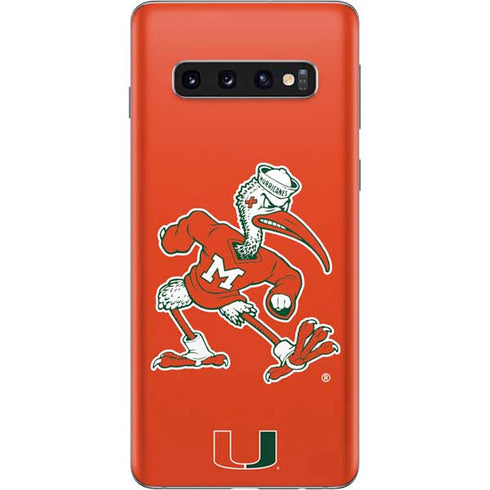 University of Miami Sebastian Mascot Galaxy S10 Skin