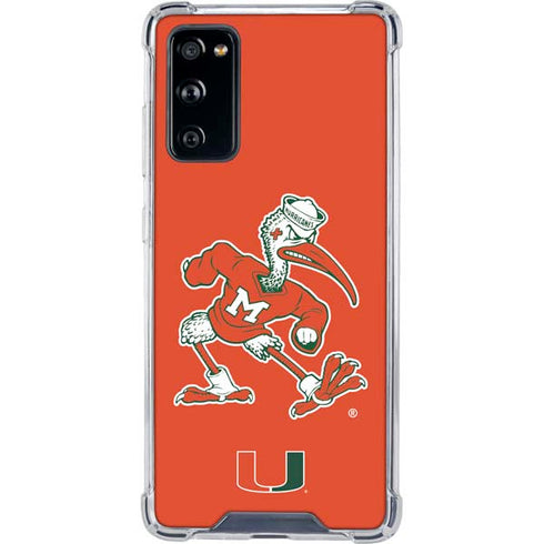 University of Miami Sebastian Mascot Galaxy S20 FE Clear Case
