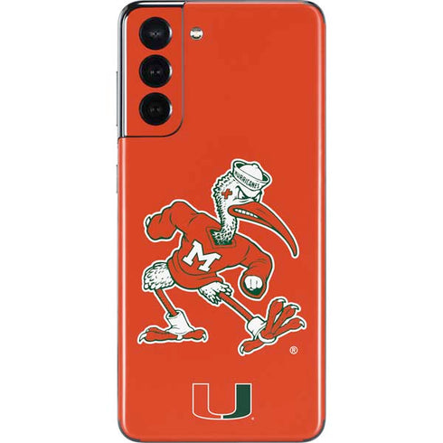 University of Miami Sebastian Mascot Galaxy S21 5G Skin