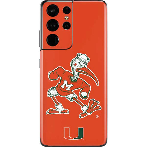 University of Miami Sebastian Mascot Galaxy S21 Ultra 5G Skin