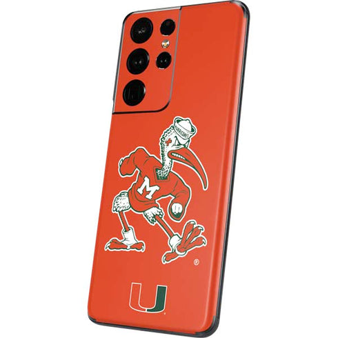University of Miami Sebastian Mascot Galaxy S21 Ultra 5G Skin