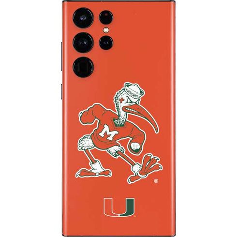 University of Miami Sebastian Mascot Galaxy S22 Ultra Skin
