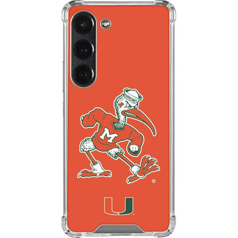 University of Miami Sebastian Mascot Galaxy S23 Clear Case