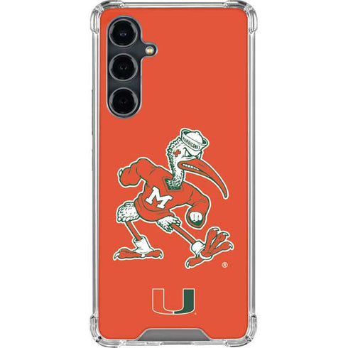 University of Miami Sebastian Mascot Galaxy S23 FE Clear Case