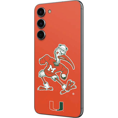 University of Miami Sebastian Mascot Galaxy S23 Plus Skin