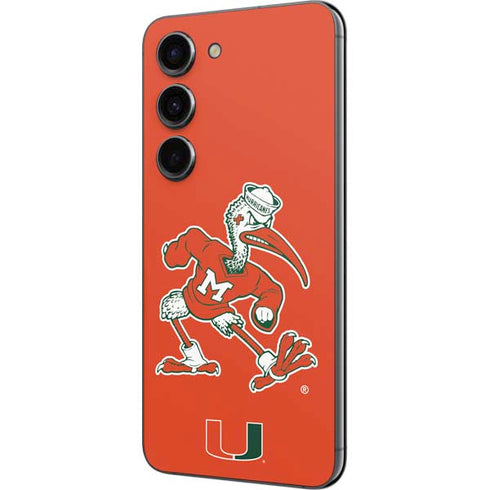 University of Miami Sebastian Mascot Galaxy S23 Skin