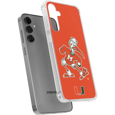 University of Miami Sebastian Mascot Galaxy S24 Plus Clear Case