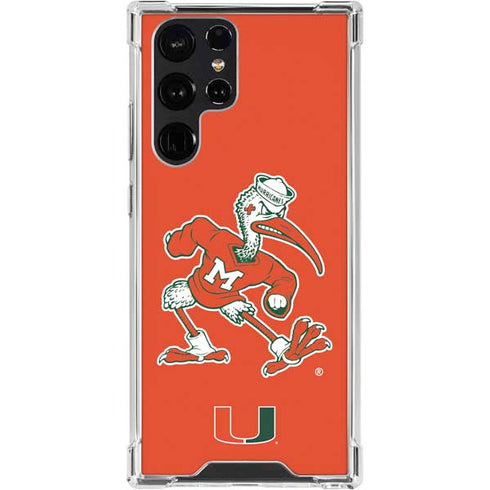 University of Miami Sebastian Mascot Galaxy S24 Ultra Clear Case
