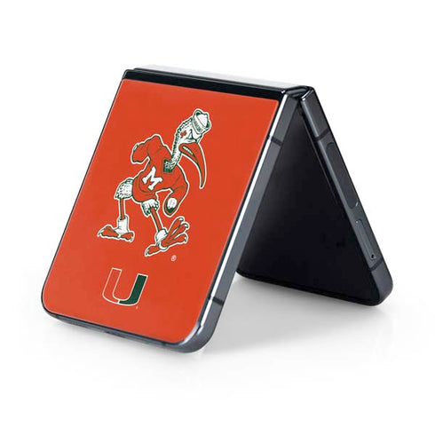 University of Miami Sebastian Mascot Galaxy Z Flip5 5G Skin