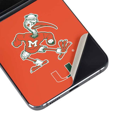 University of Miami Sebastian Mascot Galaxy Z Flip5 5G Skin
