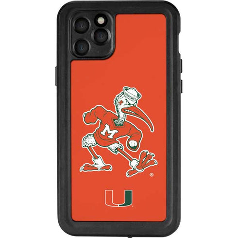 University of Miami Sebastian Mascot iPhone 11 Pro Max Waterproof Case