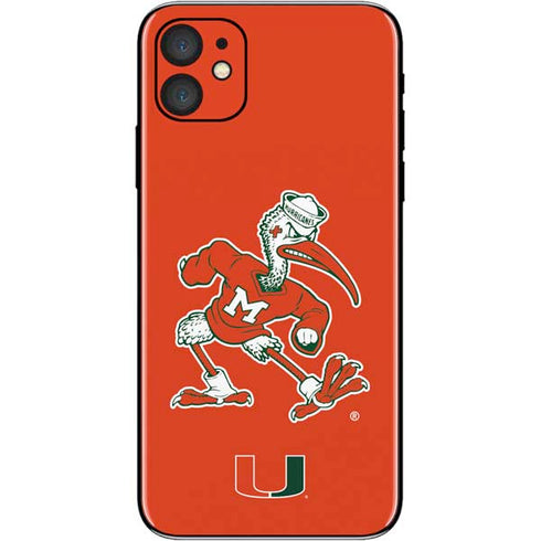 University of Miami Sebastian Mascot iPhone 11 Skin