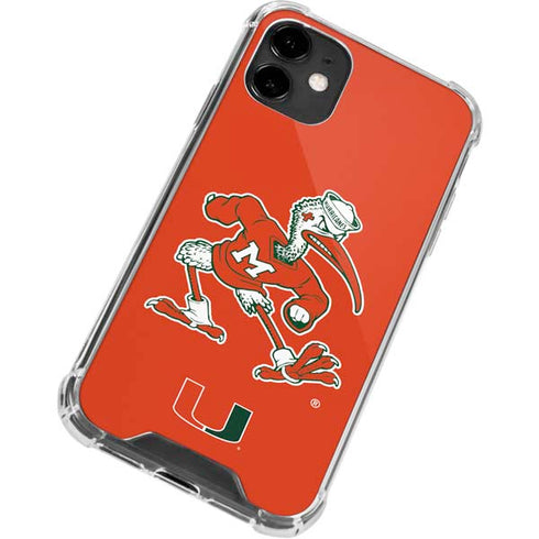 University of Miami Sebastian Mascot iPhone 12 Clear Case