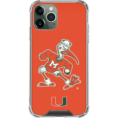 University of Miami Sebastian Mascot iPhone 12 Pro Clear Case