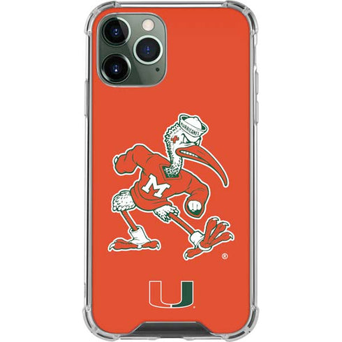 University of Miami Sebastian Mascot iPhone 12 Pro Max Clear Case