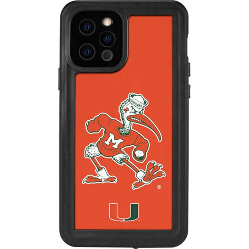 University of Miami Sebastian Mascot iPhone 12 Pro Waterproof Case
