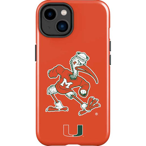 University of Miami Sebastian Mascot iPhone 15 Plus Impact Case