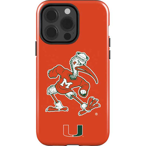 University of Miami Sebastian Mascot iPhone 15 Pro Impact Case