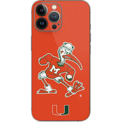 University of Miami Sebastian Mascot iPhone 14 Pro Max Skin