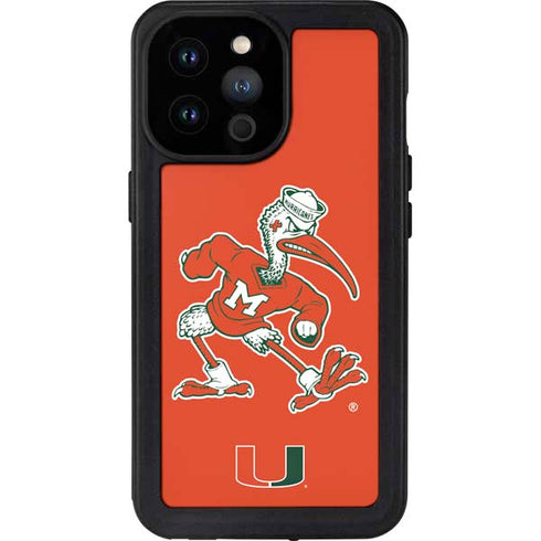 University of Miami Sebastian Mascot iPhone 14 Pro Max Waterproof Case