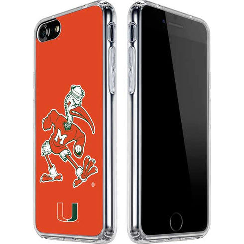 University of Miami Sebastian Mascot iPhone SE (2nd & 3rd Gen) Clear Case
