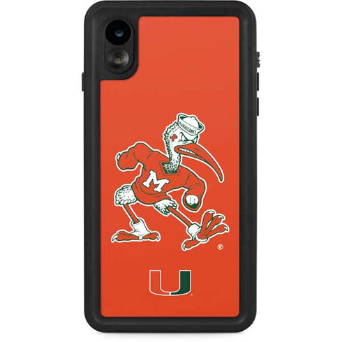 University of Miami Sebastian Mascot iPhone XR Waterproof Case