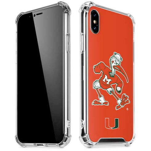 University of Miami Sebastian Mascot iPhone XS Max Clear Case