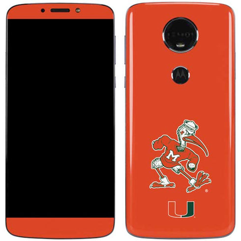 University of Miami Sebastian Mascot Moto E5 Plus Skin