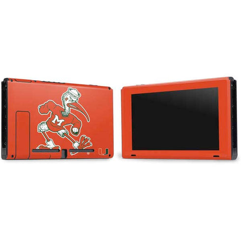 University of Miami Sebastian Mascot Nintendo Switch Bundle Skin