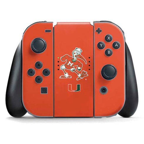 University of Miami Sebastian Mascot Nintendo Switch (2017-2021) Joy-Con Controller Skin